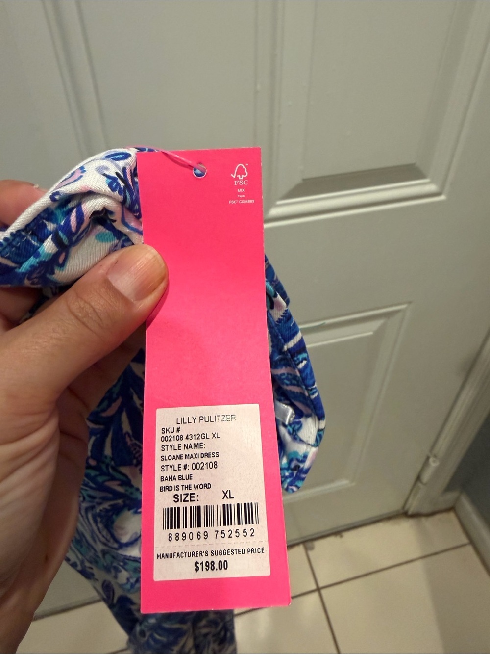 Lilly Pulitzer Sloane Maxi Dress in the "Baha Blue Bird XL - Picture 4 of 6